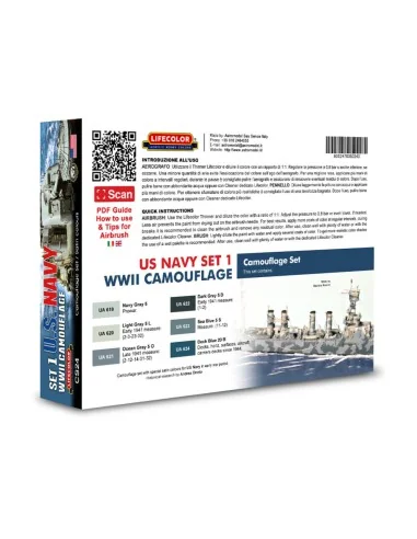 Camouflage Set US Navy WWII Set 1 - Lifecolor CS24