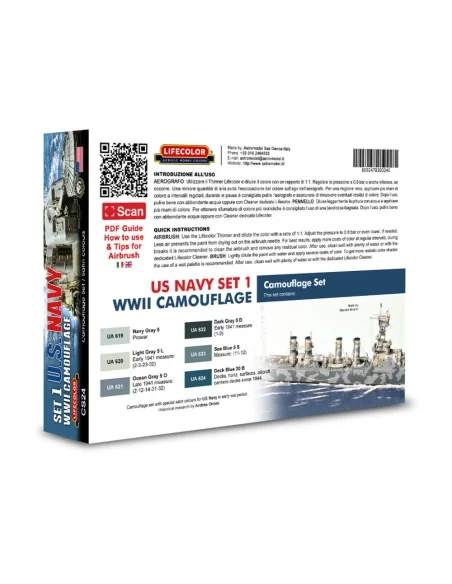 Camouflage Set US Navy WWII Set 1 - Lifecolor CS24