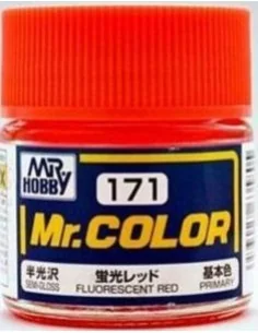 Mr Hobby -Gunze Mr. Color (10 ml) Fluorescent Red - Mr Hobby - Gunz...