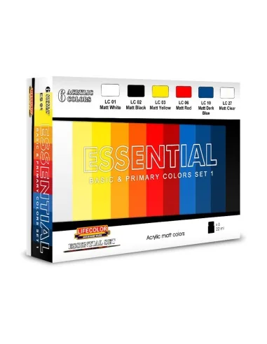 Essential Basic & Primary Colors Set 1 - Lifecolor ES01