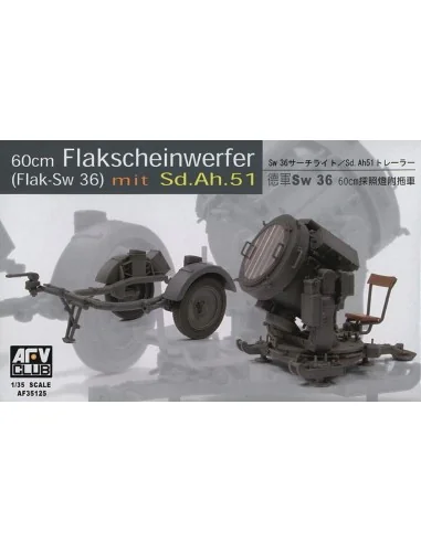 SW-36 / 60 cm SEARCHLIGHT w/SDANH 51 TRAILER, 1/35 - AFV-Club AF35125