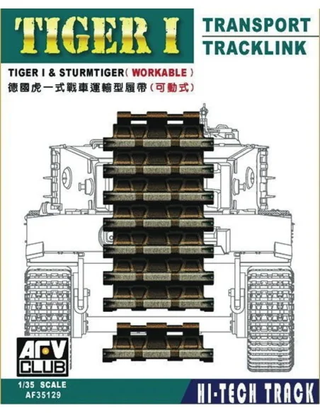 Tiger Transport track workable, 1/35 - AFV-Club AF35129