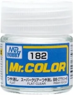 Mr Hobby -Gunze Mr. Color (10 ml) Flat Clear - Mr Hobby - Gunze C-182