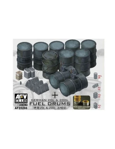 German 20L & 200L Fuel Drums, 1/35 - AFV-Club AF35266
