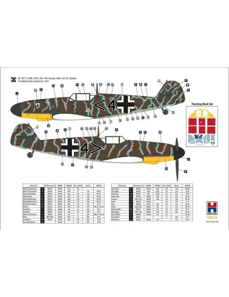 [NO_DESC] Bf 109 F-2 Western Front, 1/32 - Hobby 2000 32015