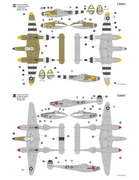 P-38J Lightning - Europe 1944, 1/72 - Hobby 2000 72041