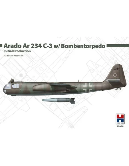 Arado Ar 234 C-3 w/ Bombentorpedo Initial Production, 1/72 - Hobby ...