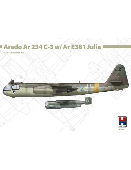 Arado Ar 234 C-3 w/ Ar E381 Julia, 1/72 - Hobby 2000 72051