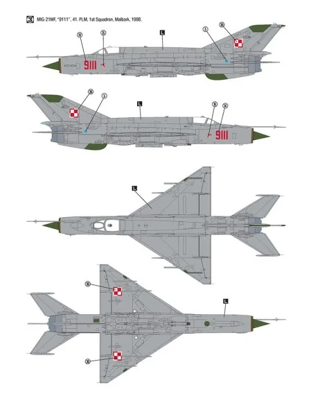 MiG-21MF Polish Air Force, 1/32 - Hobby 2000 H2K32019