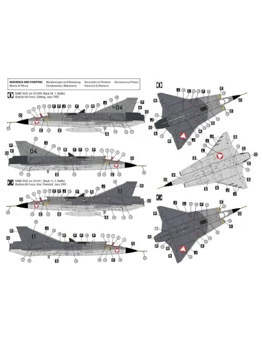 Saab 35ÖE/35FS Draken, 1/72 - Hobby 2000 72056