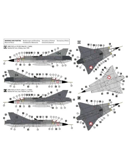 [NO_DESC] Saab 35ÖE/35FS Draken, 1/72 - Hobby 2000 72056