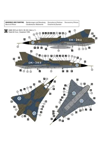 Saab 35ÖE/35FS Draken, 1/72 - Hobby 2000 72056