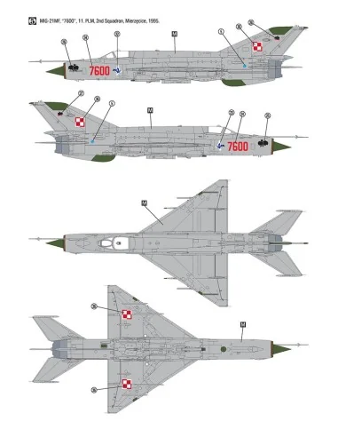 MiG-21MF Polish Air Force, 1/32 - Hobby 2000 H2K32019