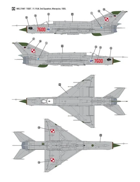 MiG-21MF Polish Air Force, 1/32 - Hobby 2000 H2K32019