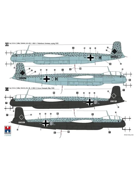 Heinkel He 219 A-2, 1/72 - Hobby 2000 72068