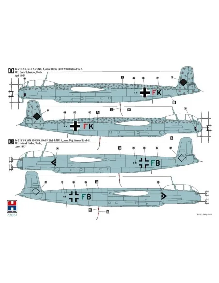 Heinkel He 219 A-0, 1/72 - Hobby 2000 72067