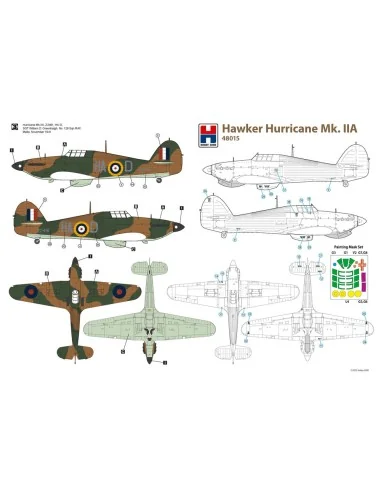 Hawker Hurricane Mk.IIA, 1/48 - Hobby 2000 48015