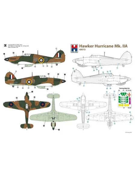 [NO_DESC] Hawker Hurricane Mk.IIA, 1/48 - Hobby 2000 48015