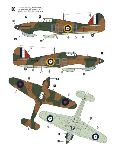 Hawker Hurricane Mk.IA Trop, 1/48 - Hobby 2000 48014