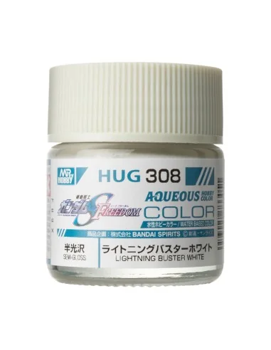 Mr Hobby -Gunze AQUEOUS GUNDAM COLOR (10ml) LIGHTNING BUSTER WHITE ...