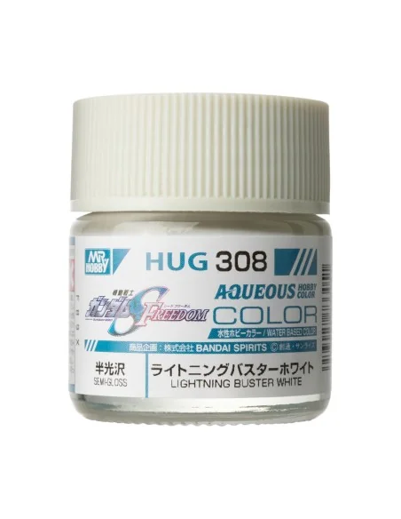 Mr Hobby -Gunze AQUEOUS GUNDAM COLOR (10ml) LIGHTNING BUSTER WHITE ...