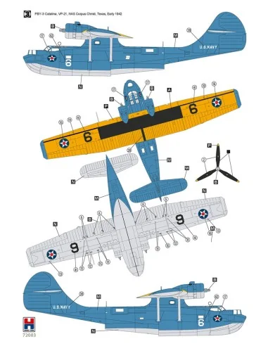 Consolidated PBY-3 Catalina, 1/72 - Hobby 2000 H2K72083