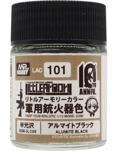 Mr Hobby -Gunze Little Armory Color (18ml) 10th Anniv. ALUMITE BLAC...