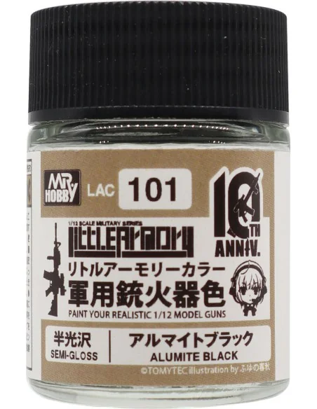 Mr Hobby -Gunze Little Armory Color (18ml) 10th Anniv. ALUMITE BLAC...