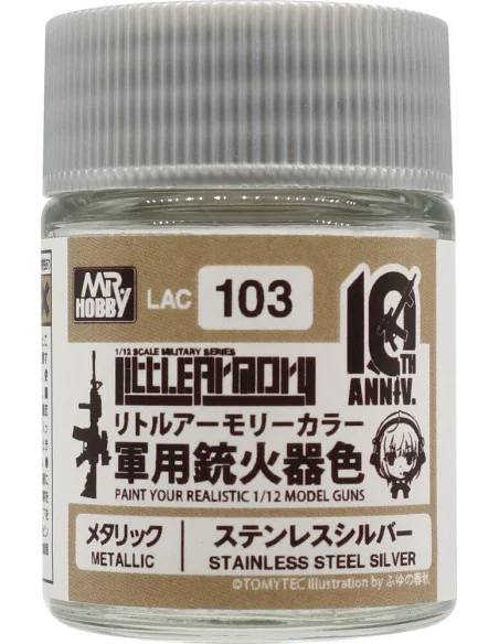Mr Hobby -Gunze Little Armory Color (18ml) 10th Anniv. STAINLESS ST...