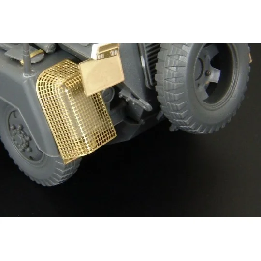 Sd Kfz 232 exhaust shroud mesh and silencer, 1/48 - Hauler HLX48337