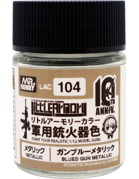 Mr Hobby -Gunze Little Armory Color (18ml) 10th Anniv. BLUED GUN ME...