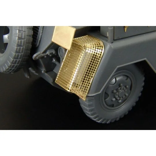 Sd Kfz 232 exhaust shroud mesh and silencer, 1/48 - Hauler HLX48337