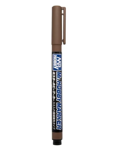 Mr Hobby -Gunze Mr. Hobby Marker Super Fine Tip Brush Pen Brown - M...