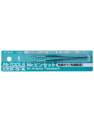 Mr Hobby -Gunze Mr. Angled Tweezers - Mr Hobby - Gunze MT-203