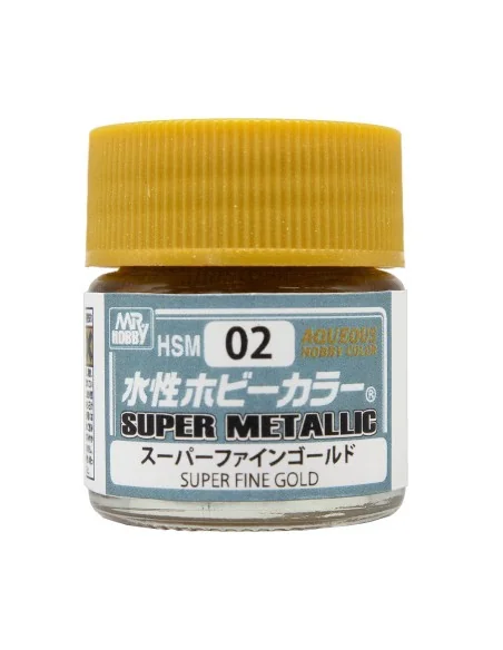 Mr Hobby -Gunze Aquesous Hobby Color Super Metallic (10ml) Super Fi...