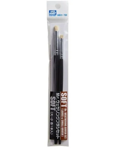 Mr Hobby -Gunze Mr. Weathering Brush Set Soft - Mr Hobby - Gunze MB-31