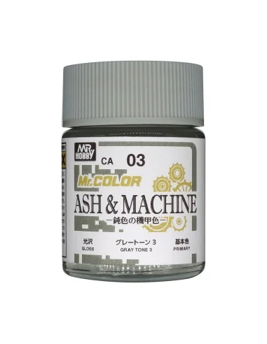 Mr. Color (18 ml) Ash & Machine Gray Tone 3 - Mr Hobby - Gunze CA-03