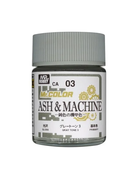 Mr. Color (18 ml) Ash & Machine Gray Tone 3 - Mr Hobby - Gunze CA-03