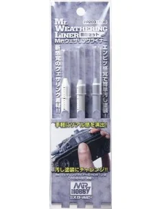 [NO_DESC] Mr Hobby -Gunze Mr. Weathering Liner SNOW Color Set - Mr ...