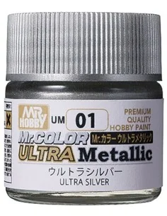 Mr Hobby -Gunze Mr. Color Ultra Metallic (10 ml) Ultra Silver - Mr ...