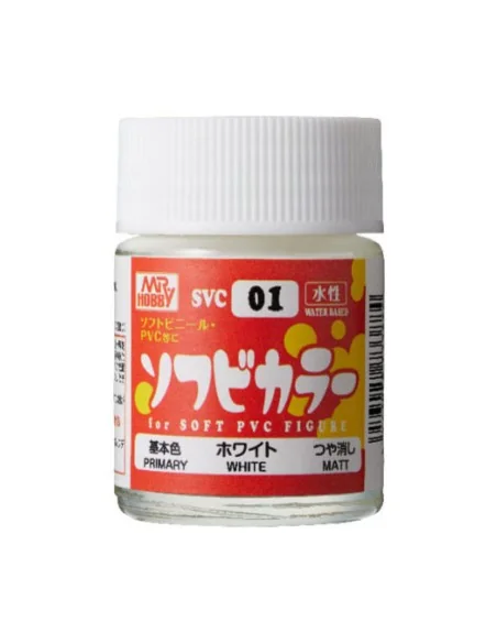 Mr Hobby -Gunze Water-Based SOFUBI Color (18 ml) White - Mr Hobby -...