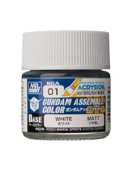 Acrysion GUNDAM ASSEMBLE COLOR (Base Color) (10 ml) White - Mr Hobb...