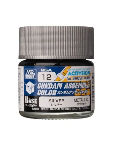 Acrysion GUNDAM ASSEMBLE COLOR (Base Color) (10 ml) Silver - Mr Hob...