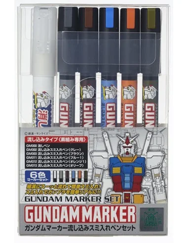 Mr Hobby -Gunze Gundam Pouring Inking Pen Set - Mr Hobby - Gunze GM...