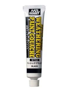 Mr Hobby -Gunze WATER-BASED WEATHERING PAINT GOUACHE BASIC BLACK - ...