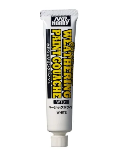 Mr Hobby -Gunze WATER-BASED WEATHERING PAINT GOUACHE BASIC WHITE - ...