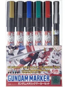 Mr Hobby -Gunze Gundam Metallic Marker Set - Mr Hobby - Gunze GMS-121