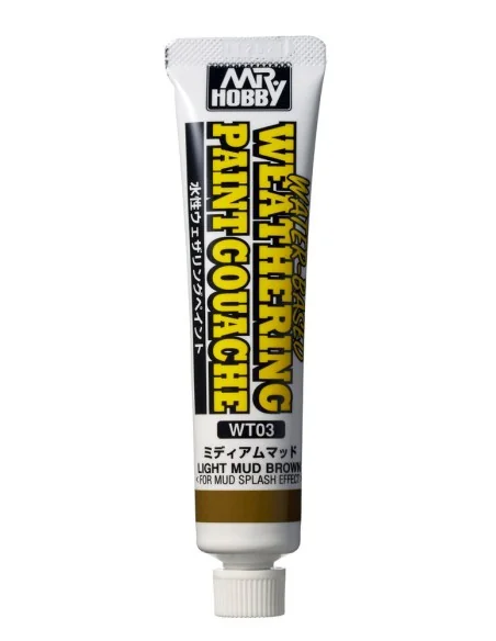 Mr Hobby -Gunze WATER-BASED WEATHERING PAINT GOUACHE LIGHT MUD BROW...