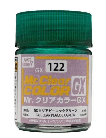 Mr Hobby -Gunze Mr. Color GX Clear Peacock Green (18 ml) - Mr Hobby...