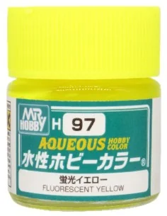 Mr Hobby -Gunze Aqueous Hobby Colors (10 ml) Fluorescent Yellow - M...